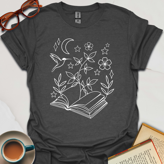 Botanical Book Lover T-Shirt | Unisex Tee