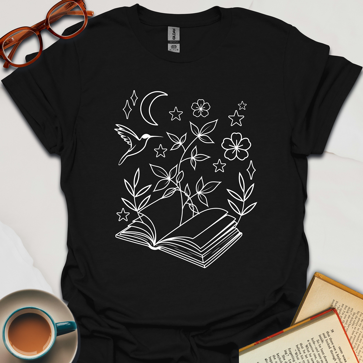 Botanical Book Lover T-Shirt | Unisex Tee