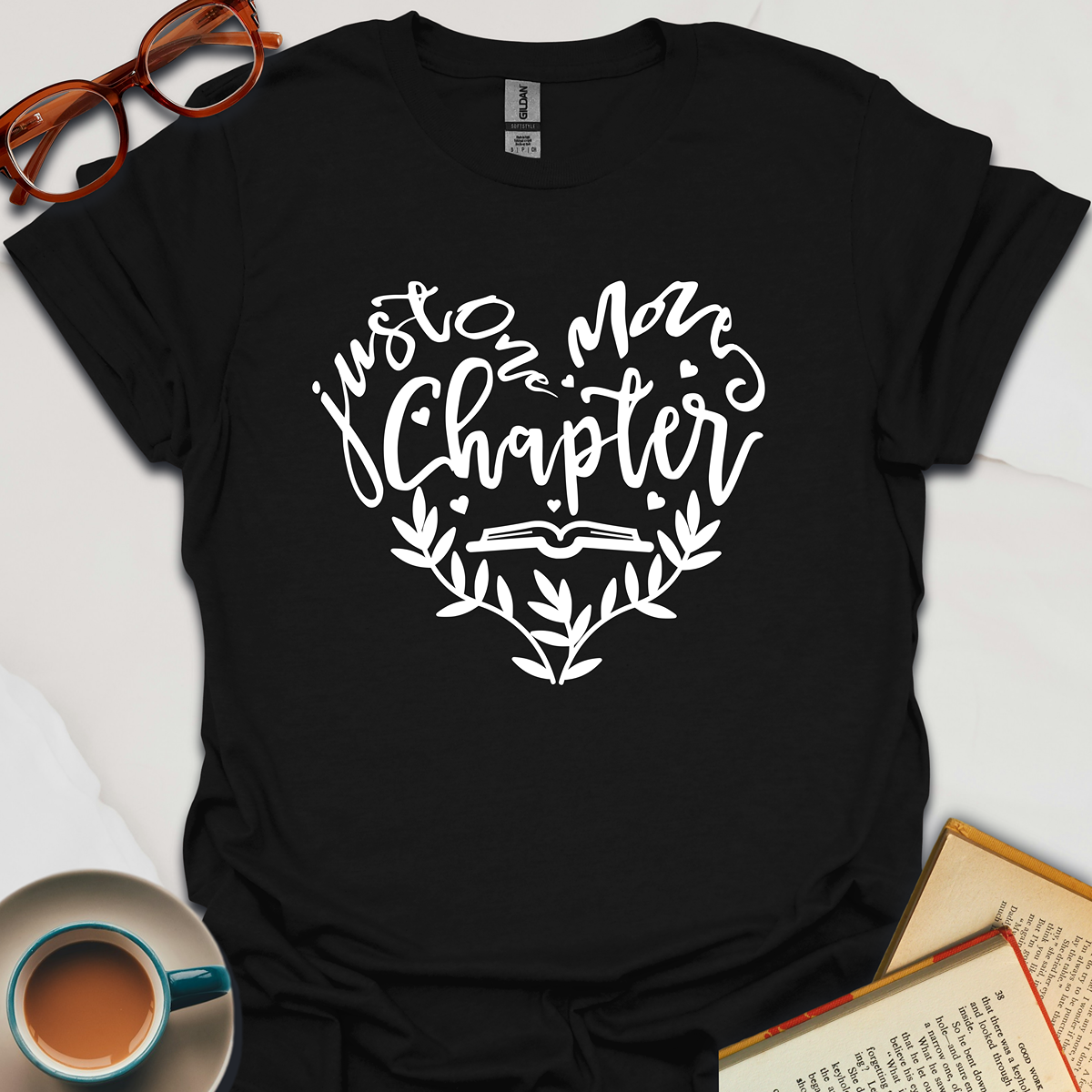 Just One More Chapter Heart T-Shirt