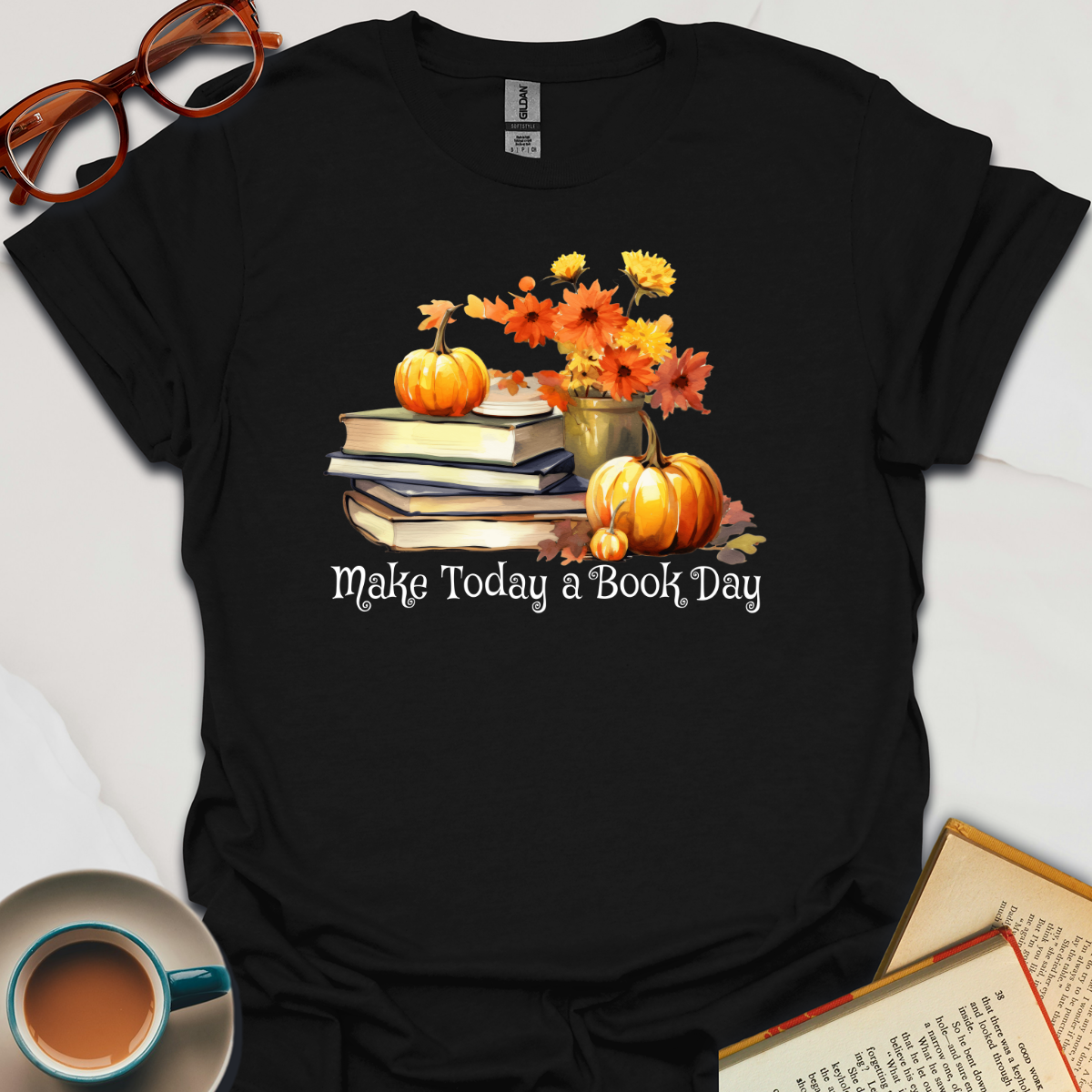Make Today a Book Day Fall T-Shirt | Unisex Tee