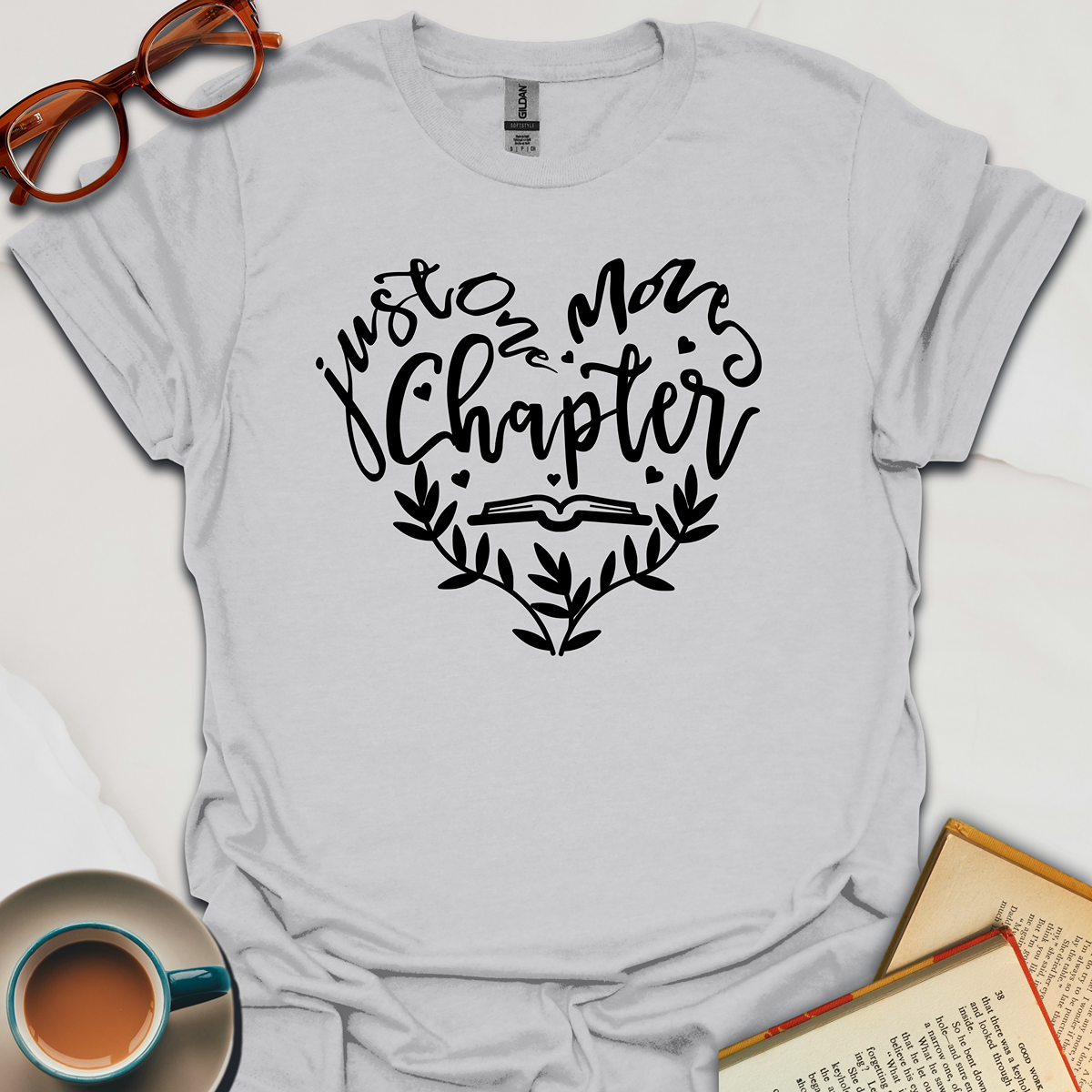 Just One More Chapter Heart T-Shirt