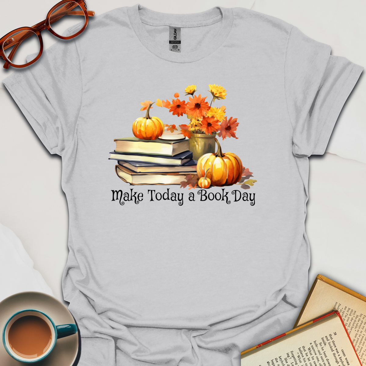 Make Today a Book Day Fall T-Shirt | Unisex Tee
