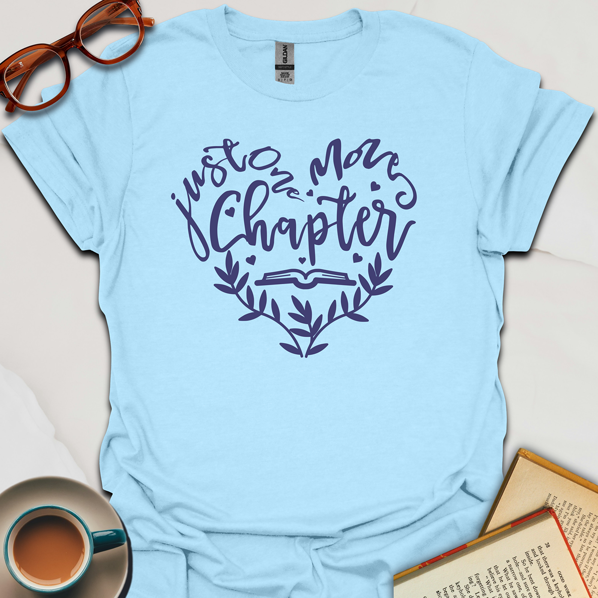 Just One More Chapter Heart T-Shirt