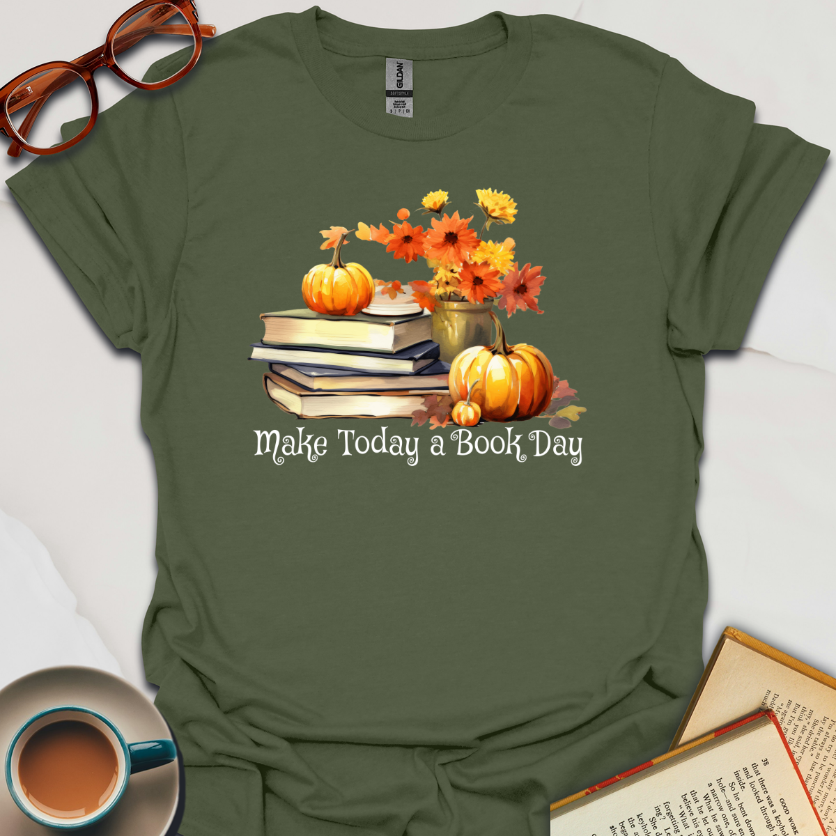 Make Today a Book Day Fall T-Shirt | Unisex Tee