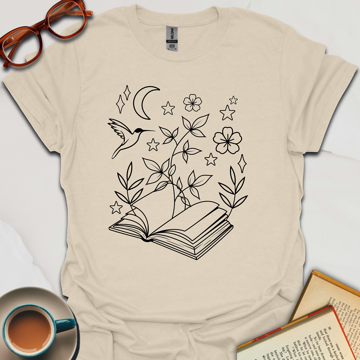 Botanical Book Lover T-Shirt | Unisex Tee
