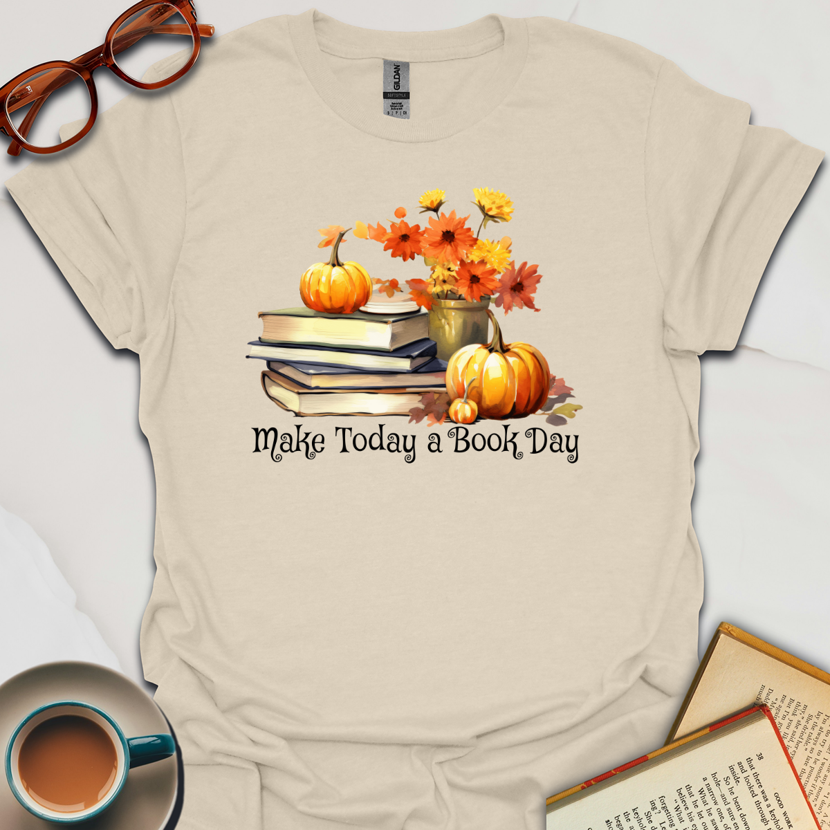 Make Today a Book Day Fall T-Shirt | Unisex Tee