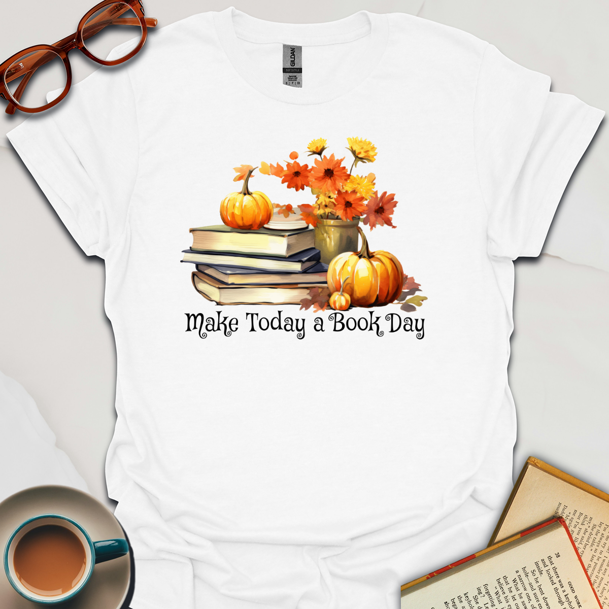 Make Today a Book Day Fall T-Shirt | Unisex Tee